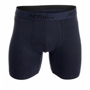 Activ Elastic Waist Slip On Long Boxer - Navy Blue