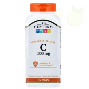21st Century HealthCare Vitamin C-1000 mg with Rose Hips,110 Tablets