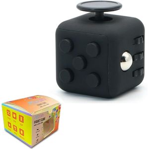 Cube Fidget Toy Stress Anxiety Pressure Relieving Toy Great for Adults and Children Gift Idea Relaxing Toy Stress Reliever Soft Material Black & Black