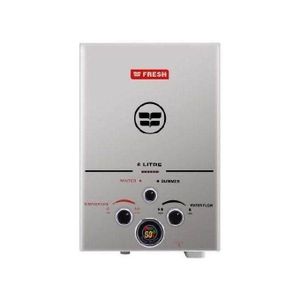 Fresh  6L Natural Gas Water Heater - Silver with Adapter
