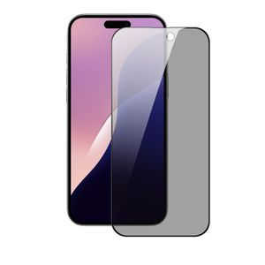 واقي شاشة زجاجي مقوى يوفر حماية كاملة للخصوصية لهاتف iPhone 16 Pro Max، سهل التركيب.