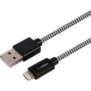 Outbox lightning to usb charging and data transferring cable for apple mobile phones, 2.4 a, 1.2 meters - black and white-result.feed.gl_electronics-size