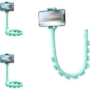 حامل هاتف مرن بقاعدة شفط، قابل للانحناء بزاوية 360 درجة للمكتب أو السراير أو المطبخ أو التابلوه، حامل بدون استخدام اليدين لمقاطع الفيديو والاجتماعات وتسجيل المحتوى