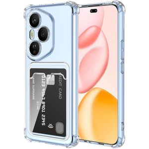 غطاء هاتف محمول شفاف مع حامل بطاقة لـ Honor 400 PRO من Da. هذا الغطاء الواقي شديد الوضوح مصنوع من البولي يوريثين المقاوم للحرارة، مما يوفر مقاومة للصدمات وحماية لعدسة الكاميرا. - لون شفاف