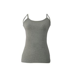Gray Sleeveless Camisole For Women - Cotton 100%