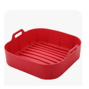 1 طبق سيليكون مربع ثقيل للقلّاية الهوائية