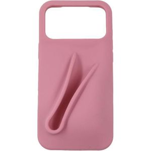 Soft Touch Silicone Lip Gloss Phone Case for iPhone 17 Pro Max, Minimalist Matte Design, Shockproof & Anti-Fingerprint Cover