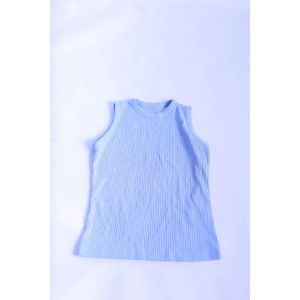 Nileton basic cotton no sleeves tshirt for women-nileton-cyan-s