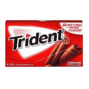 Trident Cinnamon Flavored Chewing Gum 14 Sticks