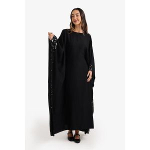 Carina Sequin-Trimmed Abaya