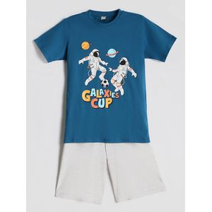 LC Waikiki Crew Neck Boy's Shorts Pyjama Set