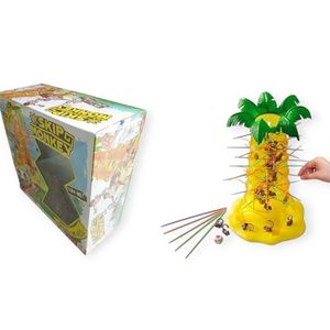 Skip Monkeys Kids Game with Monkey Game Pieces, Sticks and Game Unit, Easy-to-Learn, 3+, 2 to 4 Players