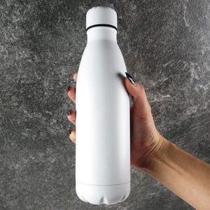 750ml Water Bottle Outdoor Portable Portable Sports Bottle Large-capacity  Stainless Steel 304 Space Bottle Straw Thermos Cup (white