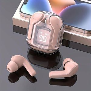 Headphones Air39 Pro Noise Cancelling Bluetooth Earbudsm, with Digital Display Charging Case - pink