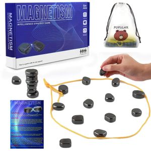لعبة شطرنج مغناطيسية للأطفال والبالغين، لوح شطرنج مغناطيسي مع حبل لعب (A)