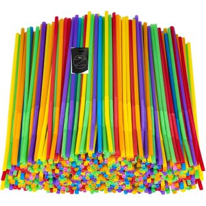 200 PCS Extended Straws Plastic,13 inch Straws,BPA-Free Drinking Straw,  Flexible Reusable Straws, Bendy Fancy Straws, Party Decorations