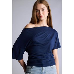 Defacto Loose Fit One Shoulder Short Sleeve T-Shirt
