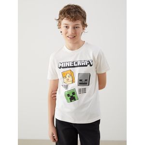 LC Waikiki Crew Neck Minecraft Printed Boy's T-Shirt