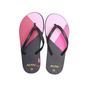 Activ Comfy Slip On Flip Flop - Black & Pink