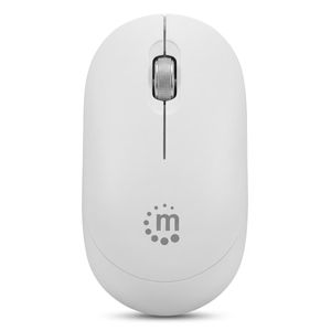 Manhattan Performance III Wireless Optical USB Mouse, White, 1000 DPI, 3 Buttons, Ambidextrous Design for Left and Right Handed Users, 2.4 GHz RF Nano Receiver, Reliable Comfort for Everyday Use