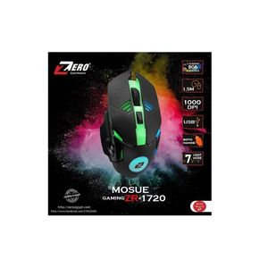 ZERO  ZR-1720 Wired Gaming Mouse with RGB Lighting Black