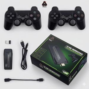 Ultimate 4K HDMI Retro Video Game Stick Console – Wireless 2.4G Dual Controller System with Thousands of Built-in Classic Games for Seamless Plug-and-Play TV Gaming Experience
