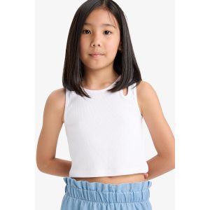 Defacto Girl Crew Neck Slim Fit Athlete - White