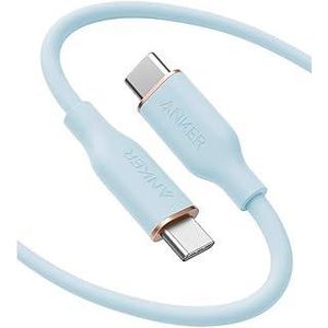 Anker USB C Cable, Type C Flow Cord, Fast Charging for iPhone 17 Series, MacBook Pro 2020, and More (USB 2.0) (240W) (1, Blue, 3FT)