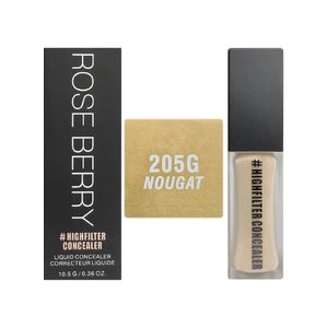 High Filter Liquid Concealer, Roseberry 205G NOUGAT, gives skin a radiant glow.