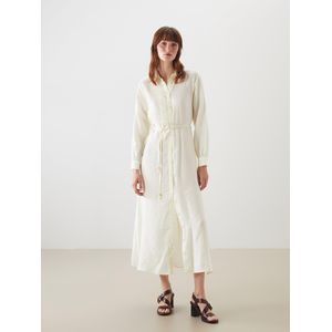 Modal Blend Frilled Shirt Dress