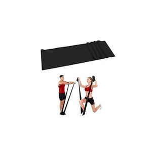 حزام مقاومة احترافي طويل من اللاتكس الطبيعي، مثالي لتدريب القوة والساقين والمؤخرة والعلاج الطبيعي واليوغا والبيلاتس والتمدد ( أسود )