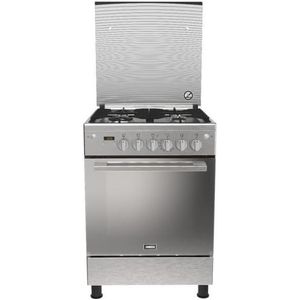 Zanussi Gas cooker 60cm CoolMax (New Edition), 4-burner, Freestanding with gas oven hob, full safety, silver ZCG64396XB