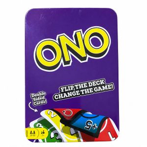 UNO FLIP! Card Game with 112 Double-Sided Cards & Metal Storage Tin – 2-10 Players – Ages 7+