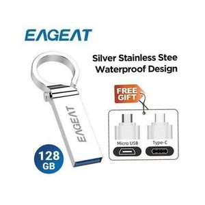 EAGEAT ذاكرة فلاش قلم 3.0 128 جيجابايت - معدني OTG مايكرو USB نوع-C