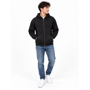 Caesar Men's winter box-fit zip-up hoodie with a hood.