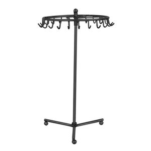 Black Metal Rotating Jewelry Holder (23 Hooks) - Jewelry Display Stand -  Holder For Necklaces, Bracelets, Rings And Earrings