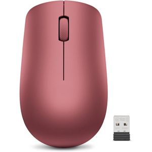Lenovo 530 Wireless Mouse, Ambidextrous Design, Nano USB Connection, Compatible with Windows Laptops and PCs -Cherry Red