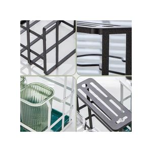 KITCHENOO Stainless Steel Kitchen Organizer Rack with Utensil Holder, Cutting Board & Knife Storage, Pot Lid Organizer, and Dish Drying Rack - Space-Saving Countertop Organizer for Home Use, Kitchen Organizers And Storage