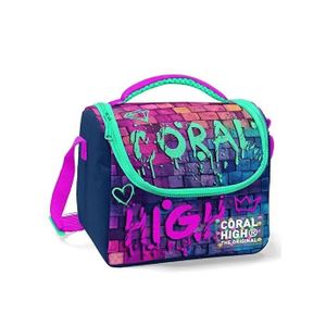 CORAL HIGH Kids Pink Navy Graffiti Printed Thermo Lunch Bag