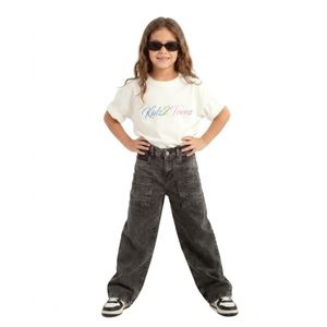 بنطلون جينز وايد ليج  بناتي Wide Leg Jeans – موضة 2026 – مقاسات من 5-10 سنوات – ستايل عصري كاجوال موديل رقم 180