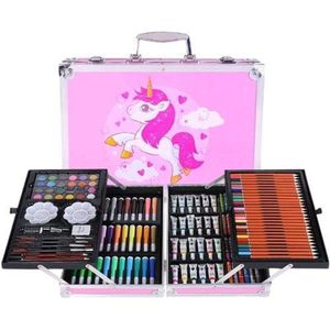 Professional Kids' Art Supply Set in Unicorn Aluminum Case