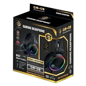 Standard GM09 Wired RGB Gaming Headset 7.1 Surround Sound USB Stereo Headphones with Microphone for PC Gaming