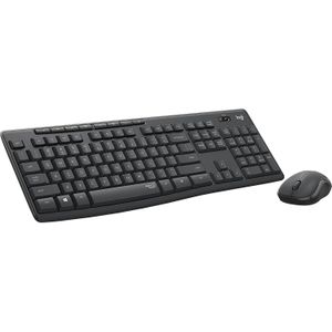 Logitech لوحة مفاتيح وماوس لاسلكيان صامتان MK295