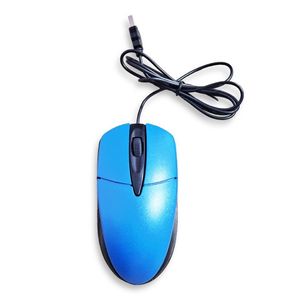 Optical Wired Gaming Mouse High-precision 1200DPI , Wheel durable and comfortable non-slip design , Anti-skid design of anti-sweat comfort waist , use it in home or office , matching with pc and laptops - blue