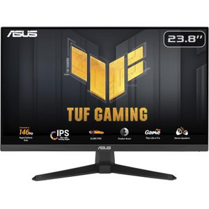 Asus TUF Gaming VG249QE5A Gaming Monitor: 23.8-inch, Full HD(1920x1080), Overclock to 146Hz(Above 144Hz), IPS, ELMB Sync, 1ms MPRT, Stereo speaker, Variable Overdrive - Black