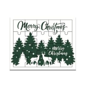 Puzzle with Stand, Cute Farm  Theme  ,Merry Christmas  with the forest graphic,, jigsaw puzzle