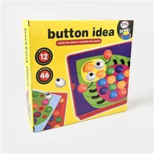Idea Buttons Game, Color Matching to Complete the Picture, 12 Pictures and 46 Buttons