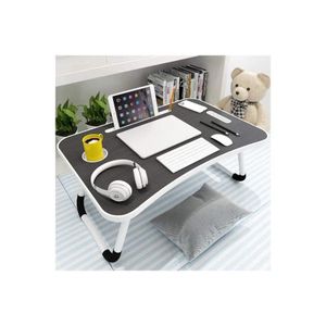 Foldable Laptop Table With Cup Holder Combination Material Multicolour 