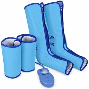 Electric Air Compression Leg and Foot Massager with Thigh Wraps and Handheld Controller for Relaxation and Comfort