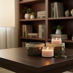 مجموعة ديكور  شموع الصدف